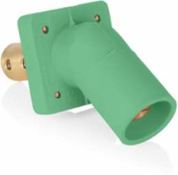 16 Series Male Receptacle, 45-Degree, #2-4/0 AWG, Double Hole Bus Bar, Self-Clinching Nuts