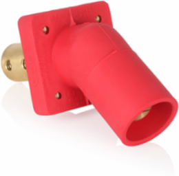 16 Series Male Receptacle, 45-Degree, #2-4/0 AWG, Double Hole Bus Bar, Self-Clinching Nuts