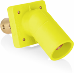 16 Series Male Receptacle, 45-Degree, #2-4/0 AWG, Double Hole Bus Bar, Self-Clinching Nuts