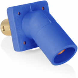16 Series Male Receptacle, 45-Degree, #2-4/0 AWG, Double Hole Bus Bar