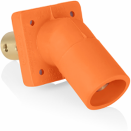 16 Series Male Receptacle, 45-Degree, #2-4/0 AWG, Double Hole Bus Bar