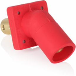 16 Series Male Receptacle, 45-Degree, #2-4/0 AWG, Double Hole Bus Bar