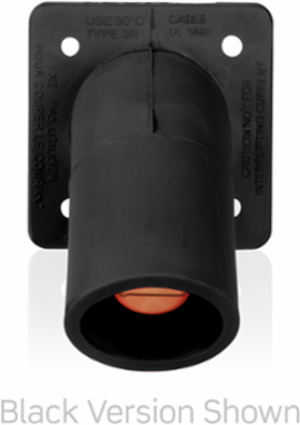 16 Series Male Receptacle, 45-Degree, #2-4/0 AWG, Double Hole Bus Bar