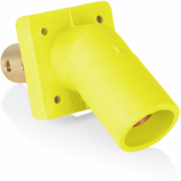 16 Series Male Receptacle, 45-Degree, #2-4/0 AWG, Double Hole Bus Bar