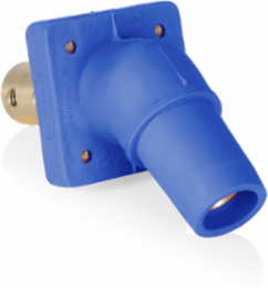16 Series Female Receptacle, 45-Degree, #2-4/0 AWG, Double Hole Bus Bar, Self-Clinching Nuts