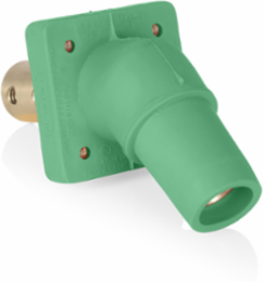 16 Series Female Receptacle, 45-Degree, #2-4/0 AWG, Double Hole Bus Bar, Self-Clinching Nuts