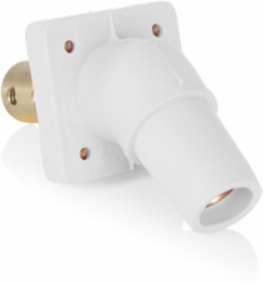 16 Series Female Receptacle, 45-Degree, #2-4/0 AWG, Double Hole Bus Bar, Self-Clinching Nuts