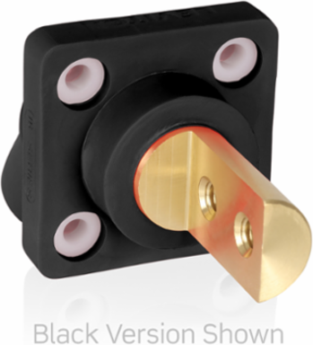 16 Series Female Receptacle, 45-Degree, #2-4/0 AWG, Double Hole Bus Bar