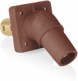 16 Series Female Receptacle, 45-Degree, #2-4/0 AWG, Double Hole Bus Bar