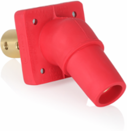 16 Series Female Receptacle, 45-Degree, #2-4/0 AWG, Double Hole Bus Bar