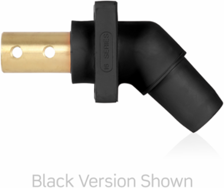 16 Series Female Receptacle, 45-Degree, #2-4/0 AWG, Double Hole Bus Bar
