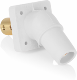 16 Series Female Receptacle, 45-Degree, #2-4/0 AWG, Double Hole Bus Bar