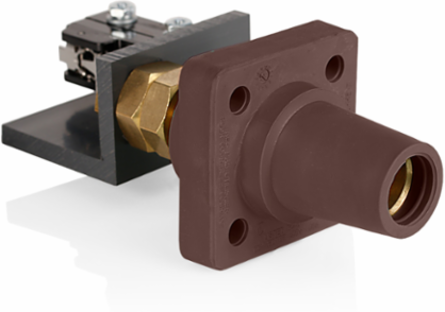 Female Connector 2-4/0 AWG Threaded Stud, 400 Amp, NEMA 3R, Brown