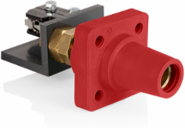 Female Connector 2-4/0 AWG, 400 Amp, Red, Threaded Stud with Microswitch
