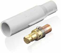 Male Crimped Plug 3/0-4/0 AWG 400 Amp Max, Commercial Grade, White