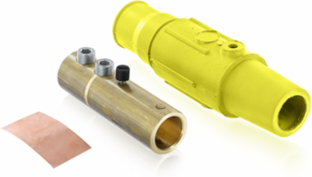 Female Plug, Detachable Cam-Type Connector, 350-500MCM, 690 Amp, 600 Volt - Yellow