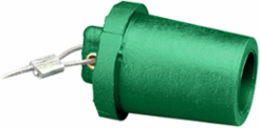 Male Cap 23 Series Panel Mount Receptacles, Green
