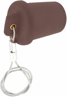 Male Cap NEMA 3R Rated for 23 Series Panel Mount Receptacles, Brown