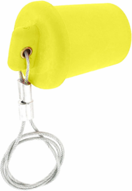 Male Cap Connector for 23 Series Panel Mount Receptacles, Yellow