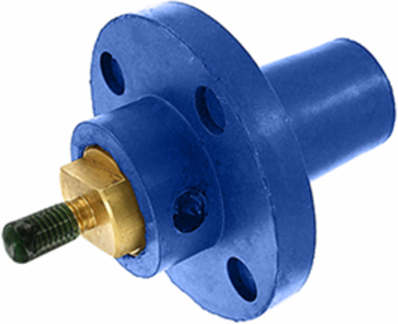17 Series Female Panel Receptacle, 90 Degree, 250-750 MCM, 690 Amp, Blue