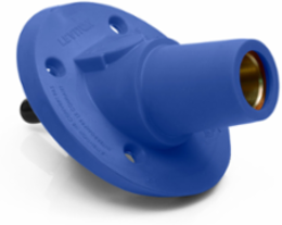 Female Panel Mount Receptacle, 600 Amp, 30 Degree, 250-500 MCM, Blue