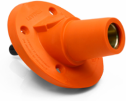 Female Panel Mount Receptacle, 600 Amp, 600 Volt, 250-500 MCM, Threaded Stud