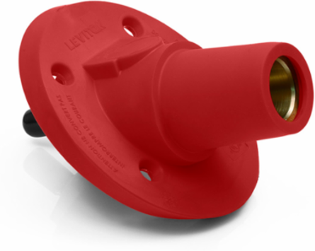 Female Panel Mount Receptacle, 600 Amp, 30 Degree, 250-500 MCM Cable Range
