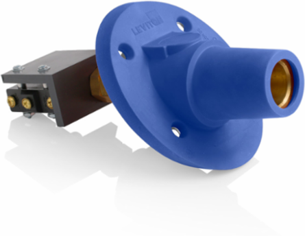 Female Panel Mount Receptacle 600 Amp 30 Degree 250-500 MCM Threaded Stud