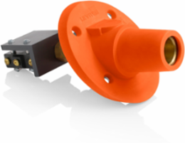 Female Panel Mount Receptacle, 250-500 MCM, 600 Amp, 600 Volt, Orange