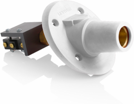 Female Panel Mount Receptacle 30-Degree 600 Amp 250-500 MCM