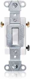 3-Way Toggle Switch, Heavy-Duty Grade, 15 Amp, 347 Volt AC, White