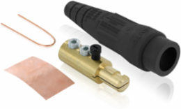 18 Series Male Plug, 2/0 - 4/0 AWG, 400 Amp Max, Double Set Screw Termination