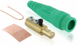 Male Plug 2/0 - 4/0 AWG, 400 Amp, Double Set Screw Termination
