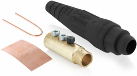 Female Plug, 2/0 - 4/0 AWG, 400 Amp Max, Double Set Screw Termination