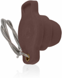 Single Pole Male Protective Cap, Ball Nose, NEMA 3R Rated, Brown