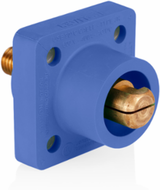 Male Panel Mount Receptacle 90-Degree 2-4/0 AWG 400 Amp 600 Volt