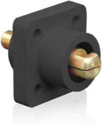 Male Panel Mount Receptacle, 90-Degree, 2-4/0 AWG, 400 Amp, 600 Volt