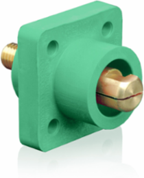 Male Panel Mount Receptacle, 90-Degree, 2-4/0 AWG, 600 Volt, 400 Amp