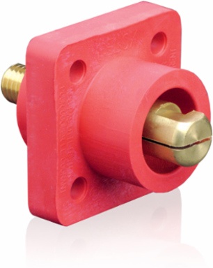 Male Panel Mount Receptacle 90-Degree, 400 Amp, 600 Volt, #2-4/0 AWG