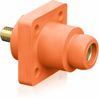 Female Receptacle, 90 Degree, 0.75 Inch Threaded Stud, #2 - 4/0 AWG, 400 Amp