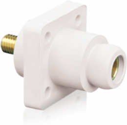 Female Receptacle, 90-Degree, 2-4/0 AWG, 400 Amp, 600 Volt, White