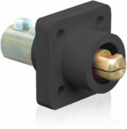 Male Receptacle 90-Degree, 2/0-4/0 AWG, 400 Amp Max, Double Set Screw Termination