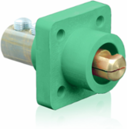Male Receptacle, 90 Degree, 2/0-4/0 AWG, 400 Amp Max, Green