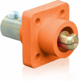 90-Degree Male Receptacle, 2/0-4/0 AWG, 400 Amp, Double Set Screw Termination
