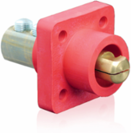 Male Receptacle 90-Degree, 2/0-4/0 AWG, 400 Amp, Double Set Screw Termination