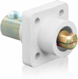 Male Receptacle 90-Degree, 2/0-4/0 AWG, 400 Amp, Double Set Screw Termination