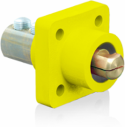 Male Receptacle 90-Degree, 2/0-4/0 AWG, 400 Amp Max, Yellow