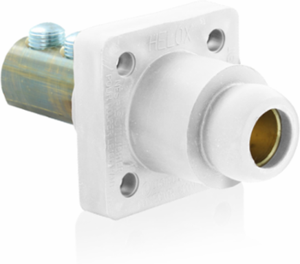 Female Receptacle, 90 Degree, 2/0-4/0 AWG, 400 Amp Max, Double Set Screw