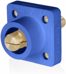 18 Series Male Receptacle, 90-Degree, #2 - 4/0 AWG, 1.125" Threaded Stud, Self-Clinching Nuts