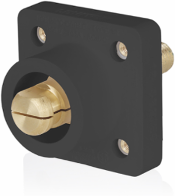 18 Series Male Receptacle, 90-Degree, #2 - 4/0 AWG, 1.125" Threaded Stud, Self-Clinching Nuts